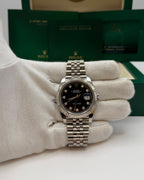 Datejust 41 Black Dial mit Diamantbesatz Full Set 2020 - 126334